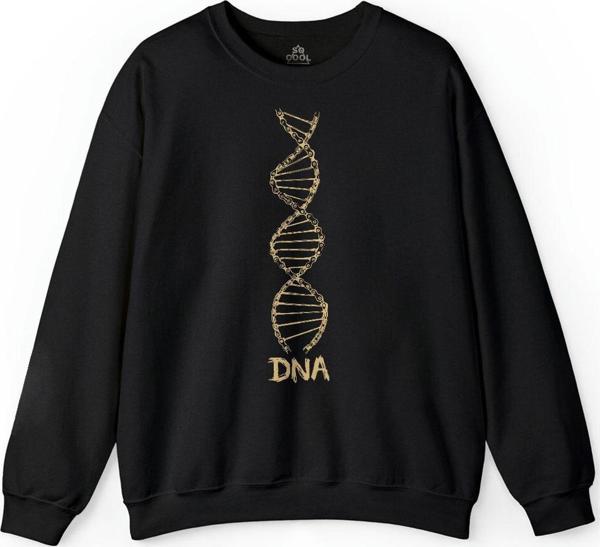 Dna Bisiklet Zinciri Genetik Hayat Ağacı Evrim Baskılı Sweatshirt - Image 1