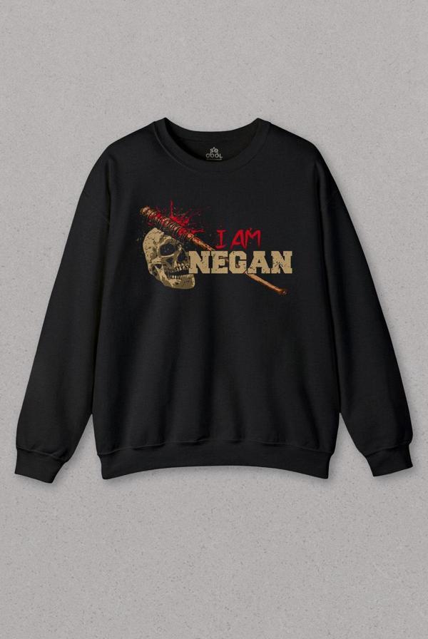 Unisex Sweatshirt I Am Negan The Walking Dead Yürüyen Ölüler Baskılı Sweat PSW01S-1354 - Image 1