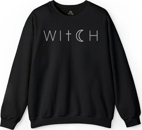 Witch Cadı Haç Hilal Din Ateizm Baskılı Sweatshirt - Image 1