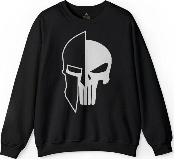 The Punisher 300 Spartan Mask Cezalandırıcı Baskılı Sweatshirt - Image 1