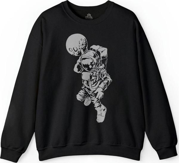 Astronot Nba Basketball Uzay Cosmos Baskılı Sweatshirt - Image 1