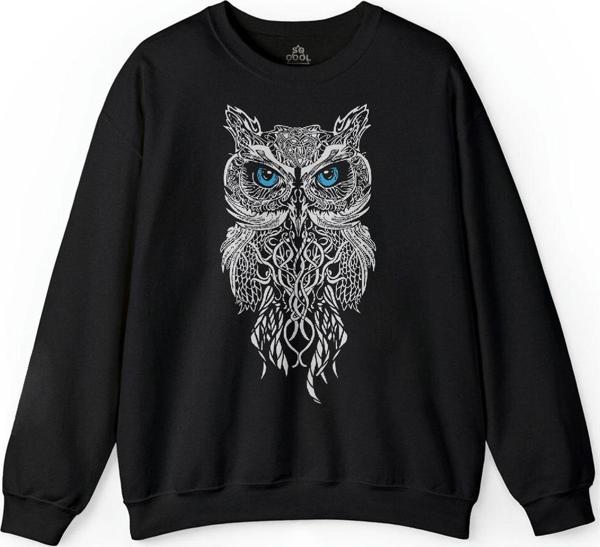 Owl Baykuş Design Desen Tasarım Yavru Minik Kuş Baskılı Sweatshirt - Image 1