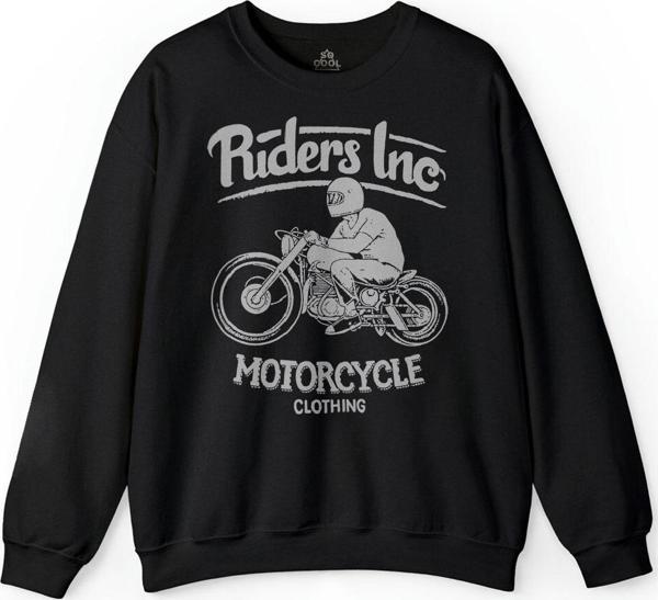 Riders Inc Motorcycle Clothing Motosiklet Kask Baskılı Sweatshirt - Image 1