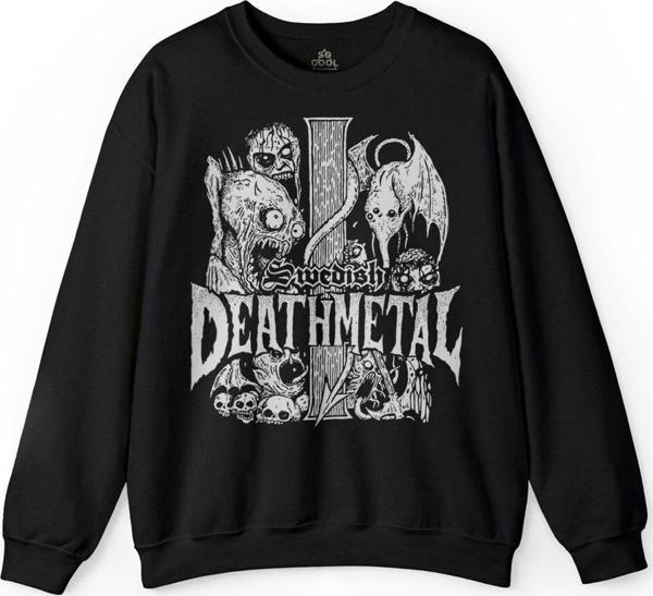 Death Metal Strike Music Band Baskılı Sweatshirt - Image 1