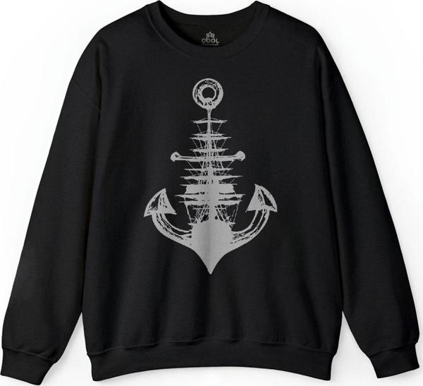 Yelken Demir Çapa Anchor Baskılı Sweatshirt - Image 1