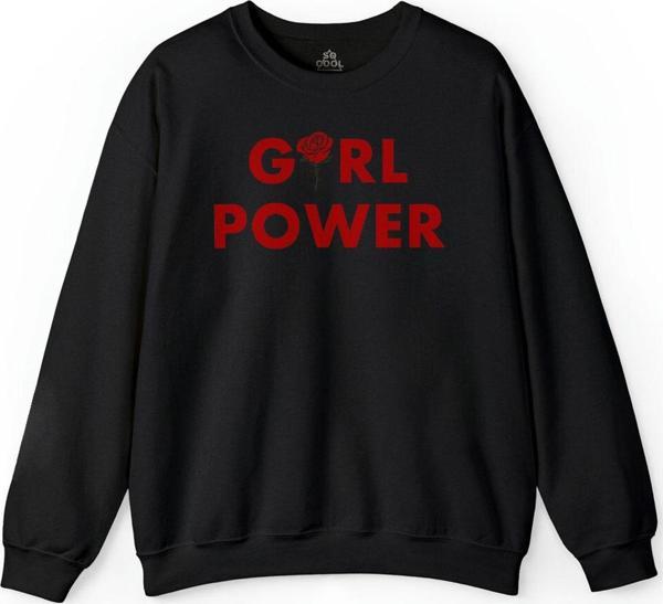 Gırl Power Kızın Gücü Feminist Af  Feminizm Baskılı Sweatshirt - Image 1