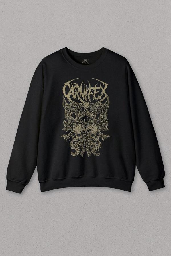 Unisex Sweatshirt Carnifex Rock Ghotic Black Metal Death Music Müzik Baskılı Sweat - Image 1