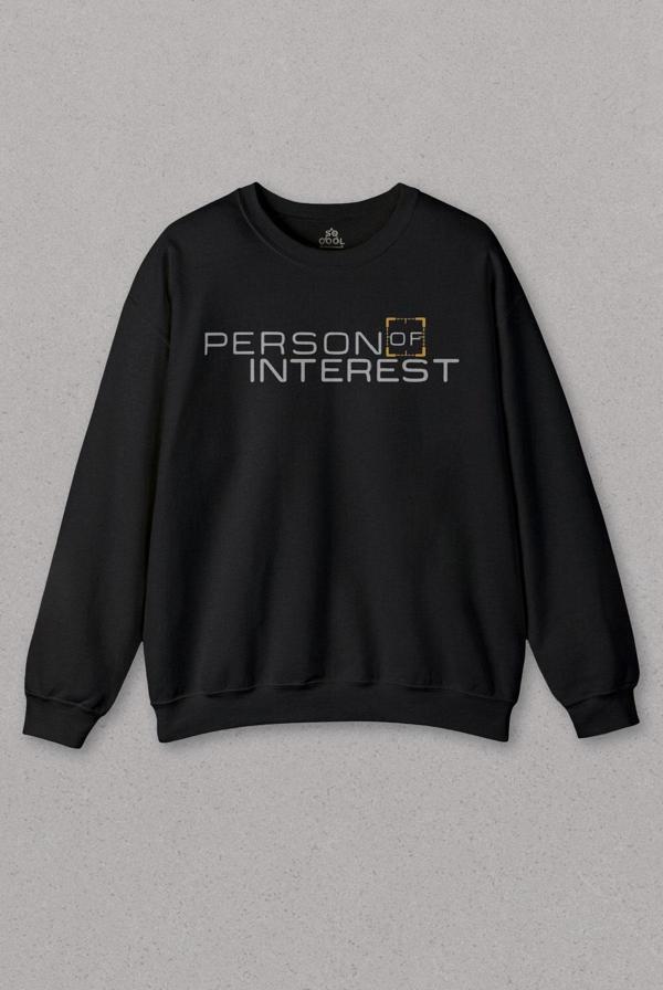 Siyah Sweatshirt Dizi Film Person Of Interest You Are Being Watched Baskılı Unisex Sweat - Image 1