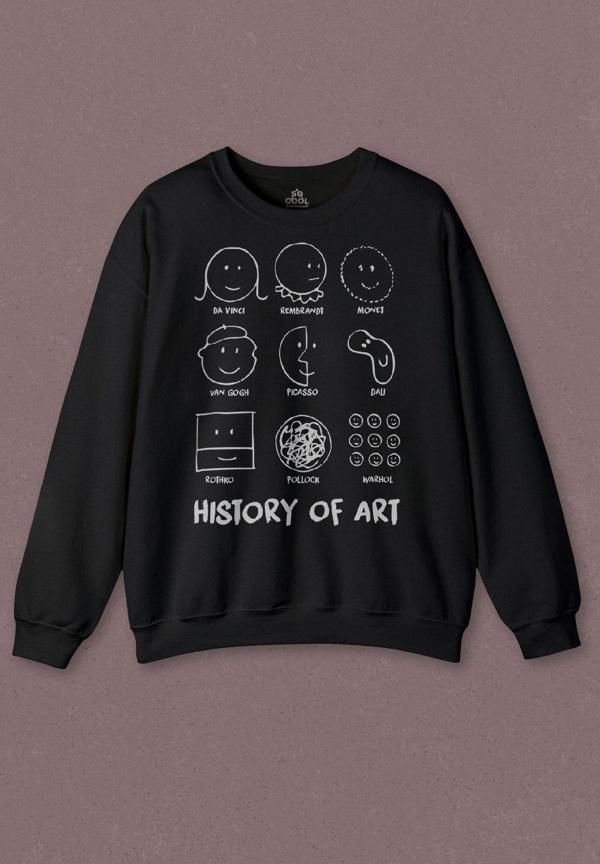 Unisex Sweatshirt History Of Art Monet Dali Da Vinci Baskılı Sweat - Image 1