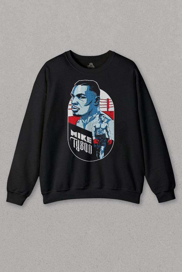 Unisex Sweatshirt Mike Tyson Boks Box Spor Kral Ring Baskılı Sweat - Image 1