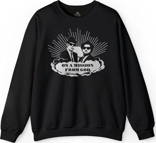 Cazcı Kardeşler The Blues Brother Baskılı Sweatshirt - Image 1