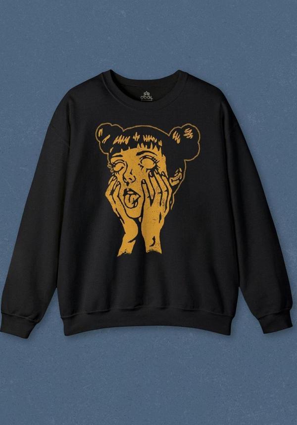 Unisex Sweatshirt Psyco Manga Gothic Dark Baskılı Sweat PSW01S-4140 - Image 1