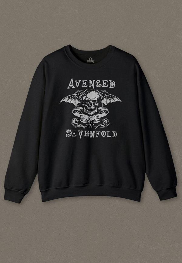 Siyah Unisex Sweatshirt Avenged Sevenfold 7Ax Matt Shadows Metal Rock Baskılı Sweat - Image 1
