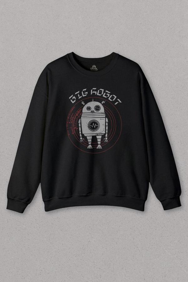 Unisex Sweatshirt Big Robot 2 Comics Çizgi Film Minimal Dizi Baskılı Sweat - Image 1