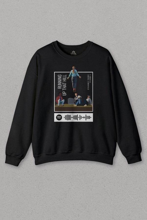 Unisex Sweatshirt Stranger Things  Sezon 4 Baskılı Running Up That HillBaskılı Sweat - Image 1
