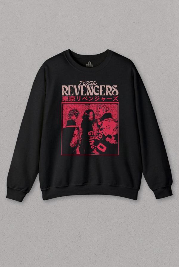 Unisex Sweatshirt Tokyo Revengers Japan Anime Dizi Japonca Baskılı Sweat - Image 1