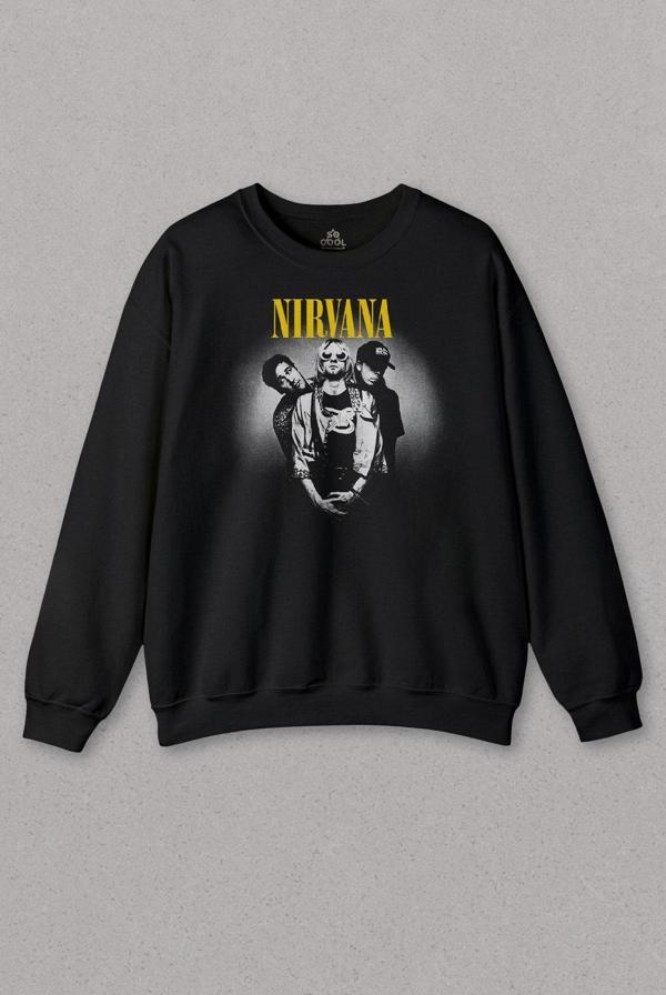 Unisex Sweatshirt Nirvana Grunge Punk Rock 90S 90Lar Kurt Cobain Müzik Baskılı Sweat - Image 1