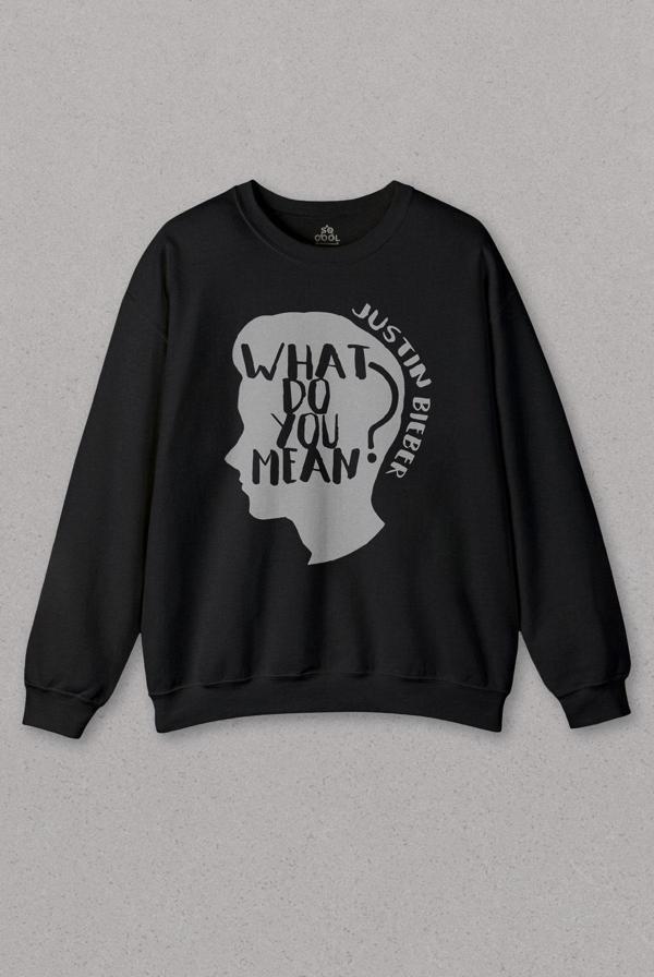 Unisex Sweatshirt Justin Bieber 94 1994 What Do You Man Mean Baskılı Sweat - Image 1