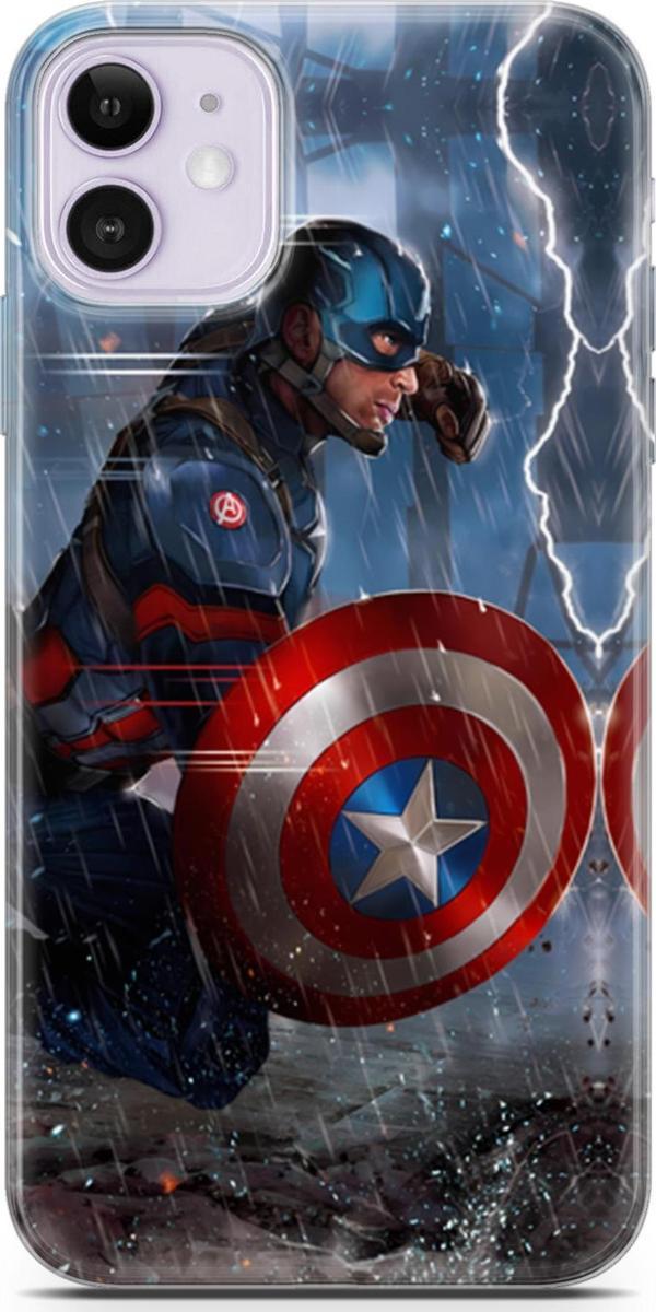 Miraksesuar iPhone 11 Uyumlu Kılıf Yapayzeka 8 Kaptan Amerika Baskılı Kılıf - Image 1