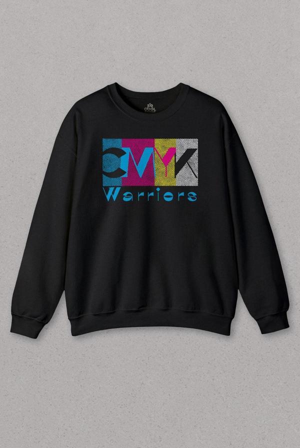 Unisex Sweatshirt Grafiker Cmyk Savaşçısı Warrior Tasarımcı Baskılı Sweat - Image 1