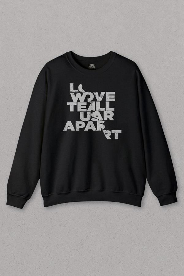 Unisex Sweatshirt Joy Division Love Will Tear Us Ian Curtıs Baskılı Sweat - Image 1