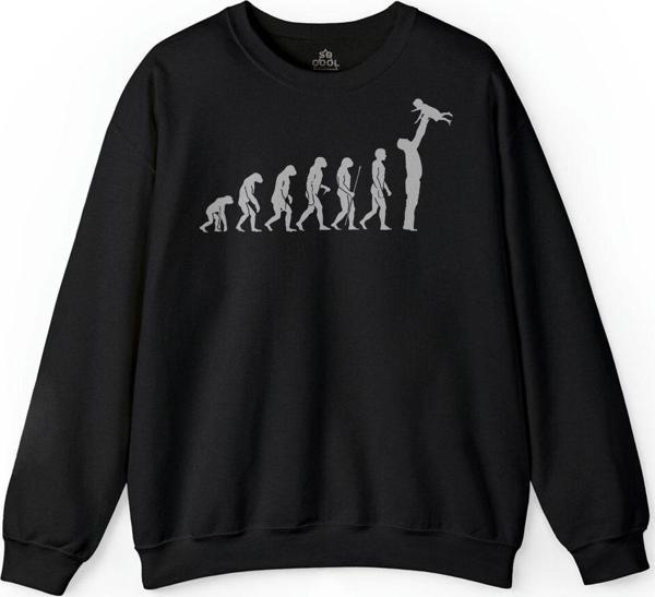 Evolution Evrim Bebek Çocuk Baba Babalar Günü Baskılı Sweatshirt - Image 1