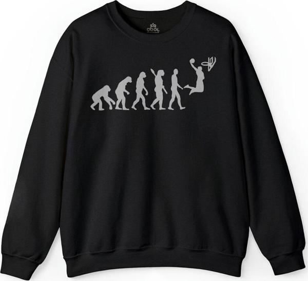 Evolution Human Evrim İnsan Maymun  Basketbol Baskılı Sweatshirt - Image 1
