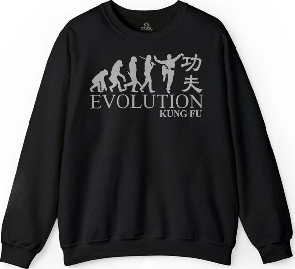 Evolution Human Evrim Kung Fu Kungfu Karate Baskılı Sweatshirt - Image 1