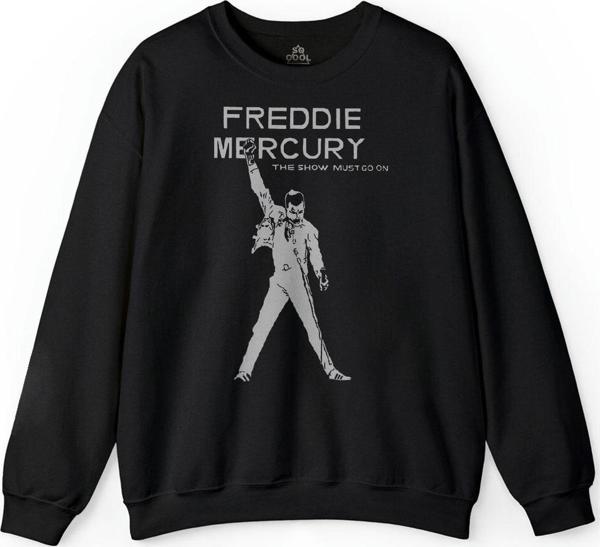 Freddie Mercury Eagle Rock Queen We Are The Champion Baskılı Sweatshirt - Image 1