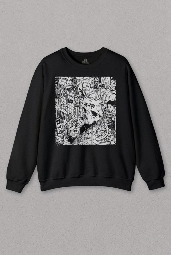 Unisex Sweatshirt Street Drawing Urban Culture Sokak Baskılı Sweat - Image 1