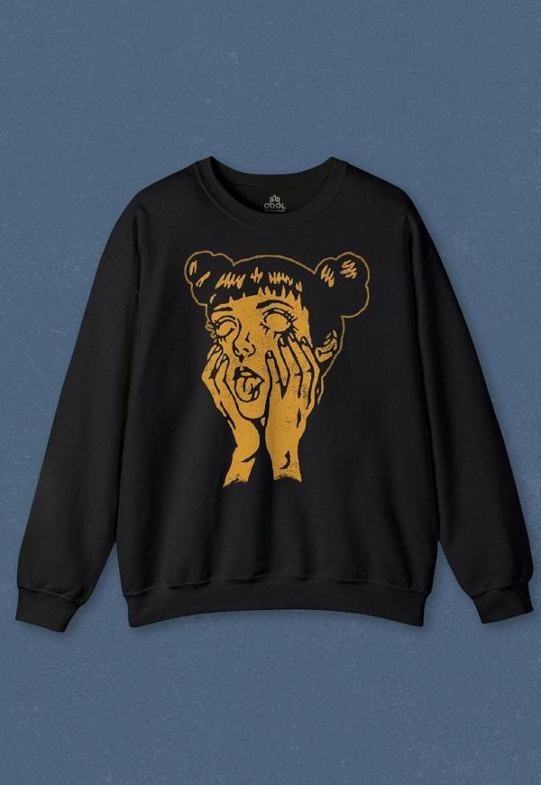 Unisex Sweatshirt Psyco Manga Gothic Dark Baskılı Sweat PSW01S-4140 - Image 1