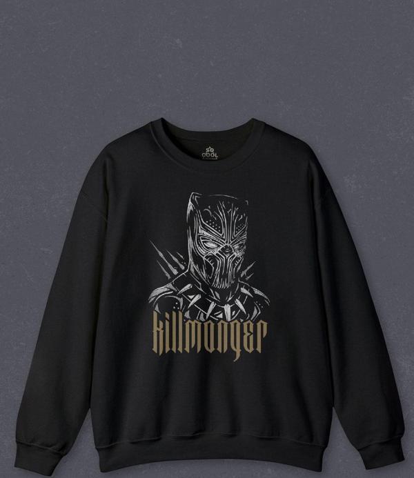 Unisex Sweatshirt Golden Jaguar Black Panther Film Baskılı Sweat PSW01S-4168 - Image 1