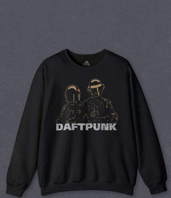 Unisex Sweatshirt Daft Punk Müzik Get Lucky Music Baskılı Sweat PSW01S-4158 - Image 1