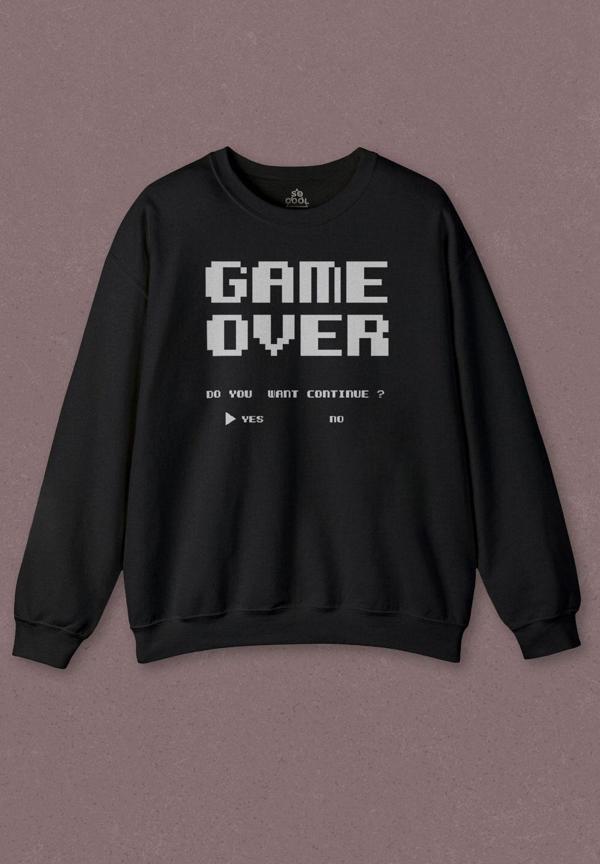 Unisex Sweatshirt Game Over Atari Retro Pixel Oyun Baskılı Sweat - Image 1