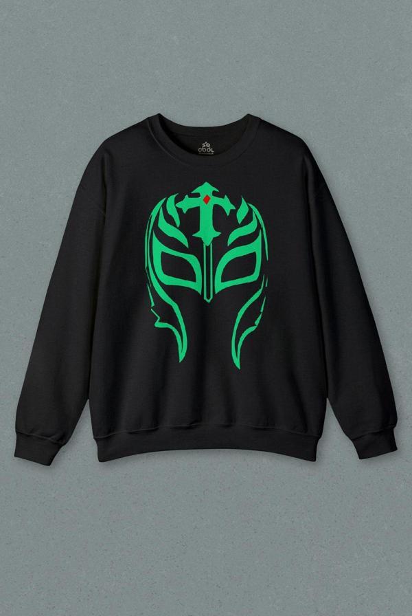 Unisex Siyah Sweatshirt Rey Mysterıo Wwe Amerikan Güreşi Baskılı Sweat - Image 1
