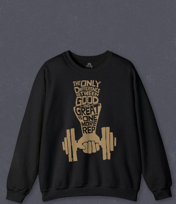 Unisex Sweatshirt Fitness Top Gym Tshirt Vücut Geliştirme Body Spor Baskılı Sweat - Image 1