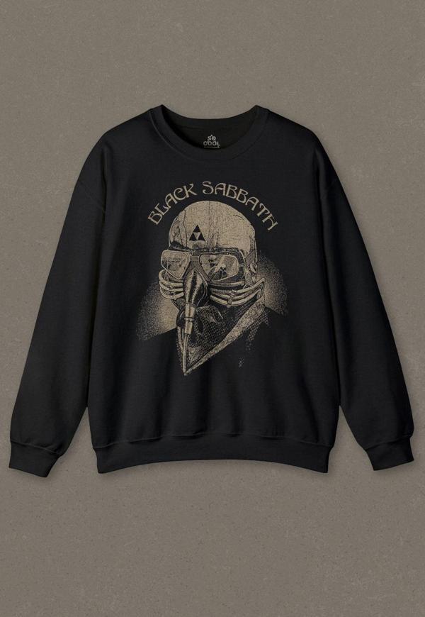 Siyah Unisex Sweatshirt Black Sabbath Rock Heavy Metal Arc Reactor Baskılı Sweat - Image 1