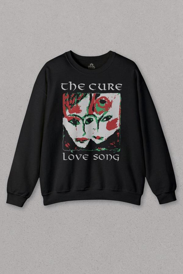 Unisex Sweatshirt The Cure Lovesong Love Song Rock Music Band Baskılı Sweat - Image 1