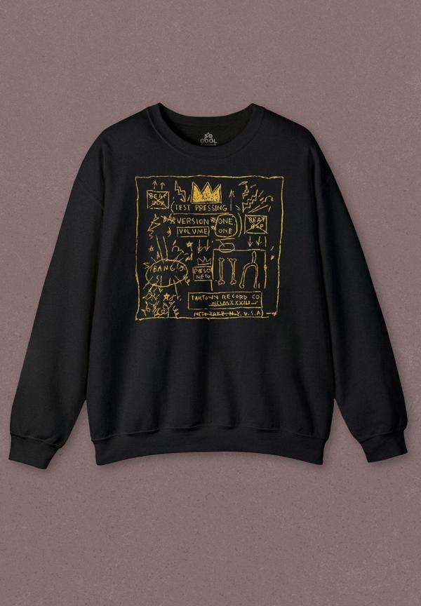 Unisex Sweatshirt Basquiat Taç Kral King Sanat Pop Art Baskılı Sweat - Image 1