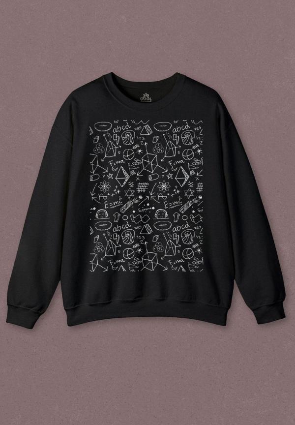Unisex Sweatshirt Minimal Drawing Çizim Geometrik Baskılı Sweat - Image 1