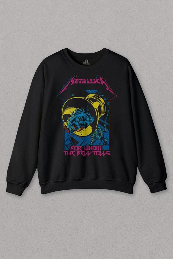 Unisex Sweatshirt Metallica For Whom The Bell Tolls New Yeni Rock Metal Müzik Baskılı Sweat - Image 1