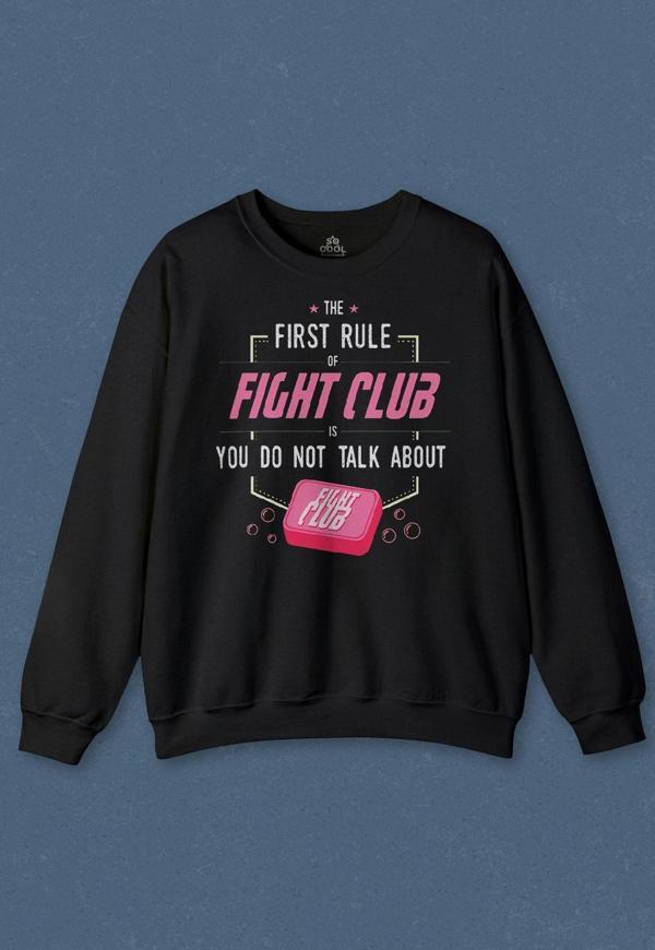 Unisex Sweatshirt First Rule Of The Fight Club İlk Kural Baskılı Sweat - Image 1