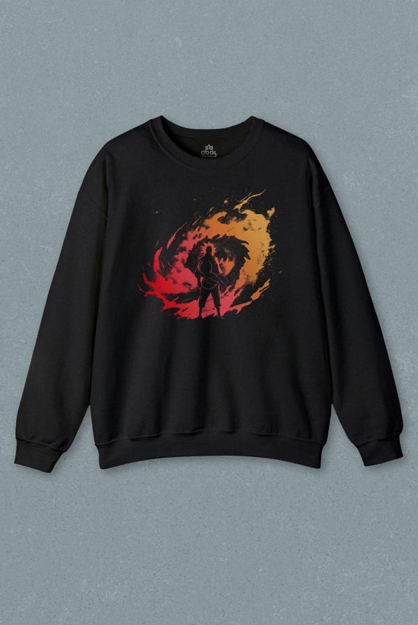 Uzayda Naruto Galaksi Spiral Seyrederken Cosmos Baskılı Sweatshirt - Image 1