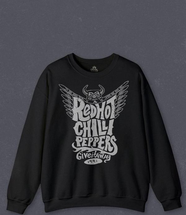 Unisex Sweatshirt Red Hot RHCP Rock Müzik Music Baskılı Sweat - Image 1