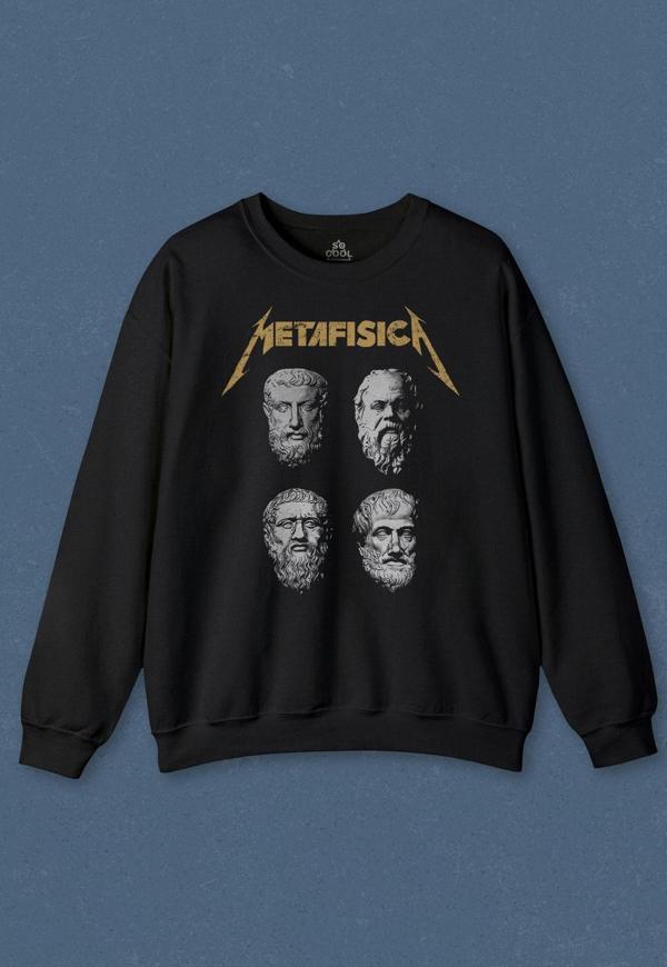 Unisex Sweatshirt Metafisica Metallica Metafizik Felsefe Filozof Baskılı Sweat - Image 1