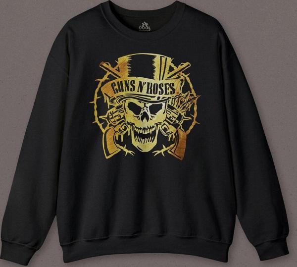 Guns N Roses And Rock Music Baskılı Sweatshirt - Image 1