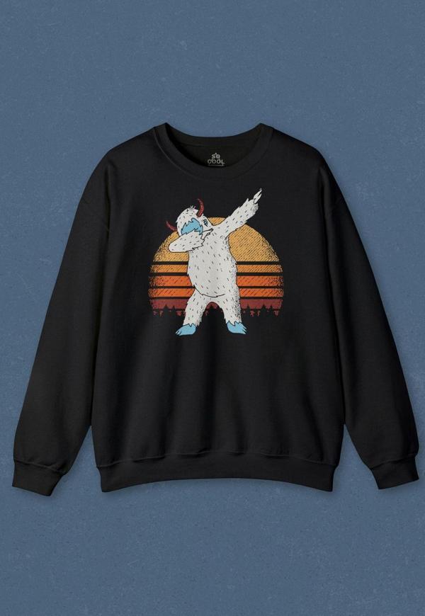 Unisex Sweatshirt Yeti Dans Dabbing Kocaayak Funny Dance Baskılı Sweat - Image 1