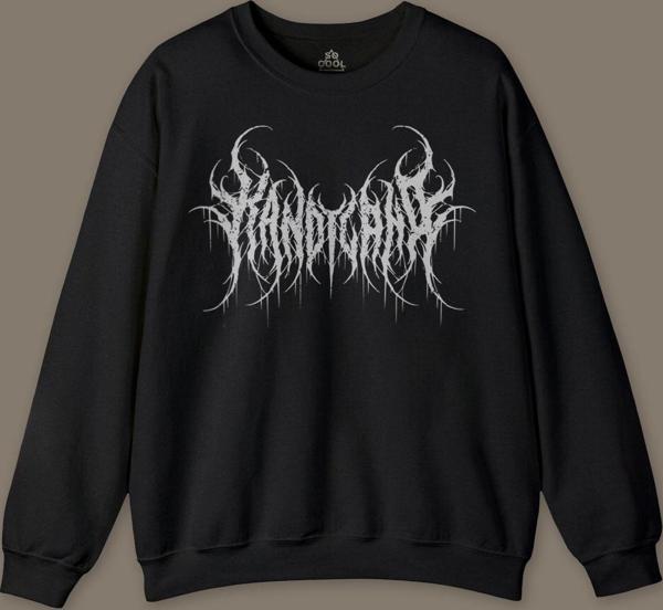 Gotik Kandyland Logo Candy Gothic Siyah Baskılı Siyah Baskılı Sweatshirt - Image 1