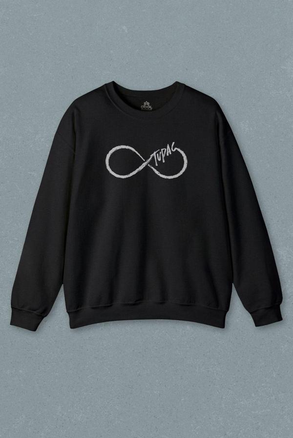 Tupac Shakur Sonsuzluk Makaveli Cartoon 2Pac Baskılı Sweatshirt - Image 1