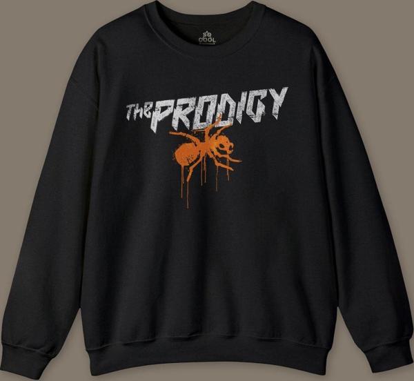 The Prodigy Electronic Dance Music Flint Müzik Karınca Logo Baskılı Sweatshirt - Image 1